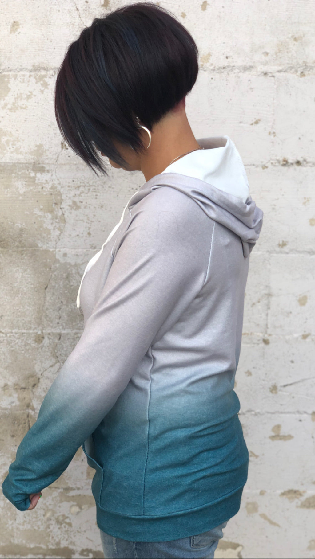 Teal Ombre Hoodie