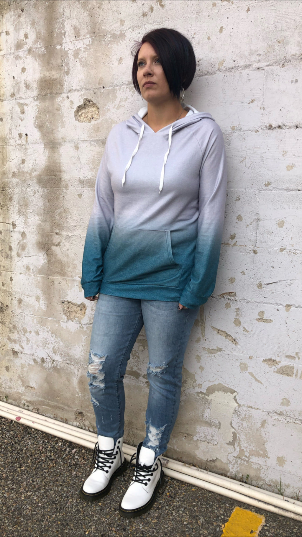 Teal Ombre Hoodie